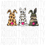 3 Bunnies PNG, sublimation, digital download