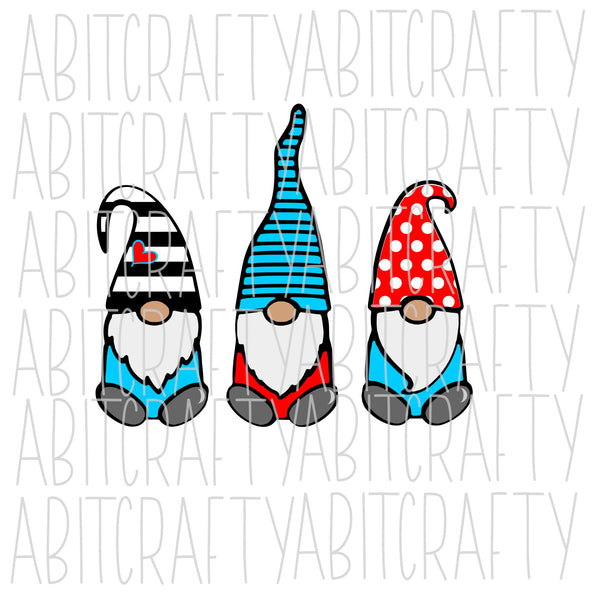 Valentine Gnomes svg, png, sublimation, digital download, cricut, silhouette, print n cut, water slide - fully cuttable!