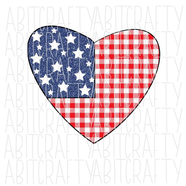USA/America/Heart PNG, Sublimation, Digital Download
