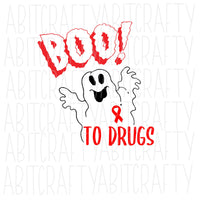 Boo To Drugs/Drug Free Me/Red Ribbon Week svg, png, digital download, silhouette and cricut file