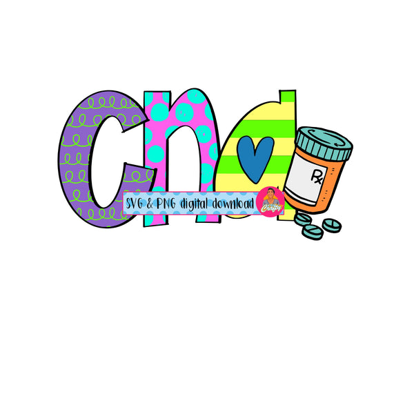 CNA/Nursing/Hospital/Medical/Prescription/Essential SVG/PNG/Sublimation Digital Download - hand drawn