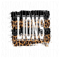 Leopard Lions png/mascot/back to school/teacher shirt/paraprofessional/digital download/sublimation