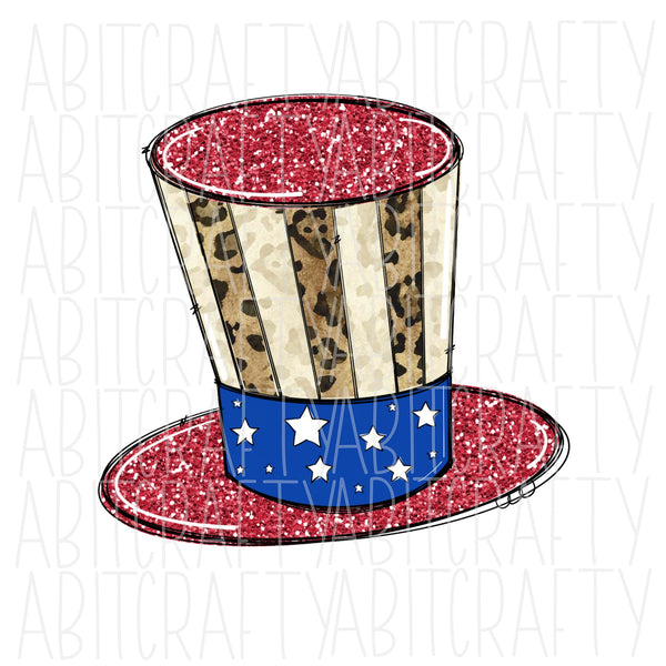 Patriotic Hat/4th of July/USA/America PNG, Sublimation, Digital Download - hand drawn