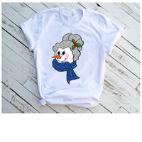 Snowwoman png digital download, sublimation - hand drawn - 2 versions included