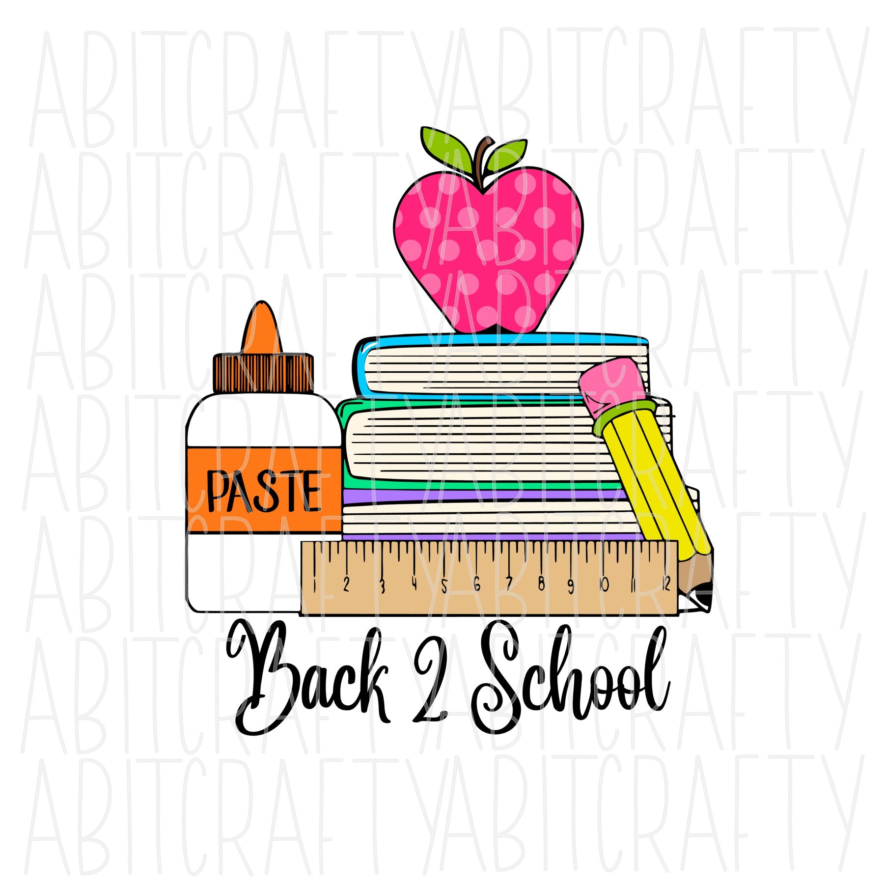 School Supplies Clip Art, Back to School Graphics, Stationery, Education,  Teacher Vector Clipart, Digital Download