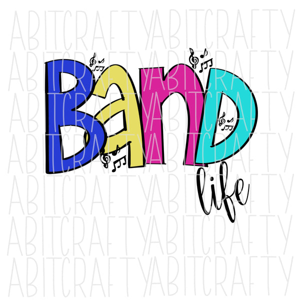 Band png, sublimation, digital download- hand drawn