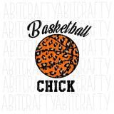 Leopard Basketball/Basketball Chick svg, png, sublimation, digital download, cricut, silhouette - Fully Cuttable!