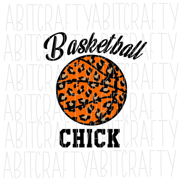 Leopard Basketball/Basketball Chick svg, png, sublimation, digital download, cricut, silhouette - Fully Cuttable!