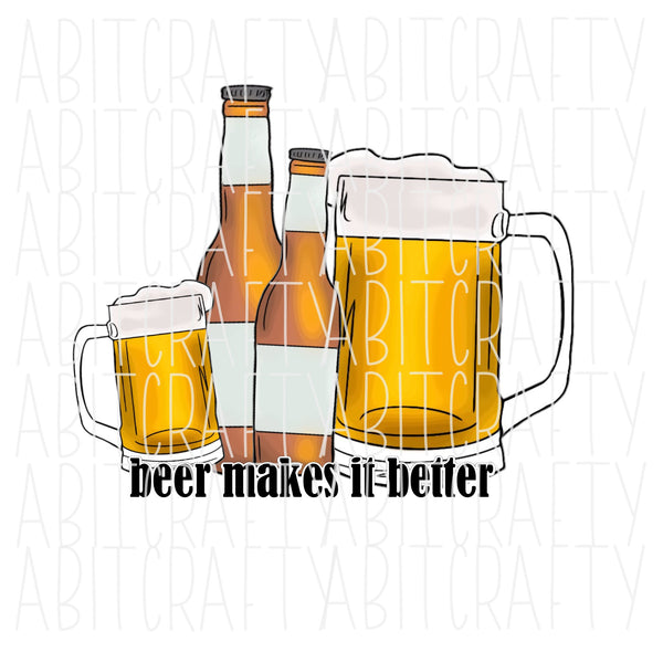 Beer/Cheers Dad/Daddy/Father's Day PNG, sublimation, digital download, cricut, print then cut - hand drawn - bonus version included!