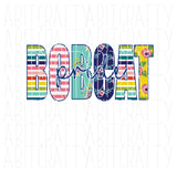 Bobcats Multiprint Pattern/Back to School/PNG/Sublimation, print and cut, digital download