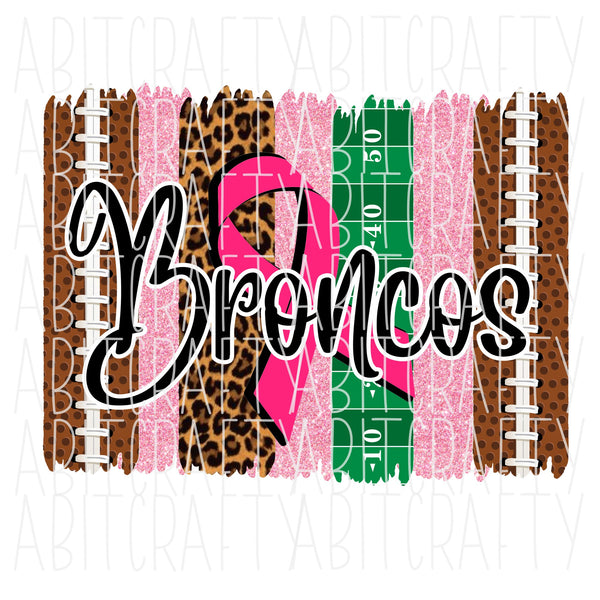 Leopard Broncos Banner/Cancer Awareness PNG/Sublimation, Digital Download