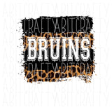 Leopard Bruins Banner/png/digital download/sublimation