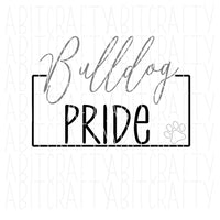 Bulldog Pride with Paw/Back to School/SVG/PNG/Sublimation File, digital download, cricut, silhouette, DTG