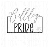 Bulldog Pride with Paw/Back to School/SVG/PNG/Sublimation File, digital download, cricut, silhouette, DTG