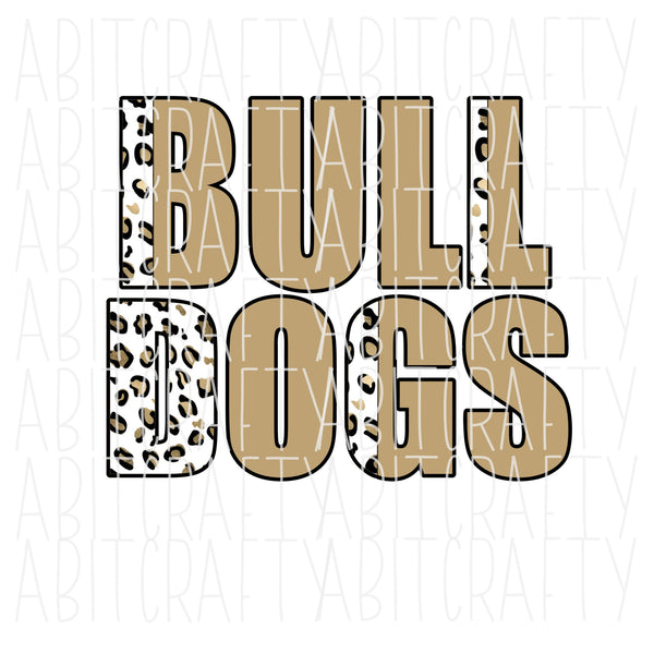 Bulldogs White Leopard/png/sublimation/digital download