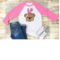 Easter/Bulldog With Bunny Ears PNG, Sublimation, digital download - hand drawn