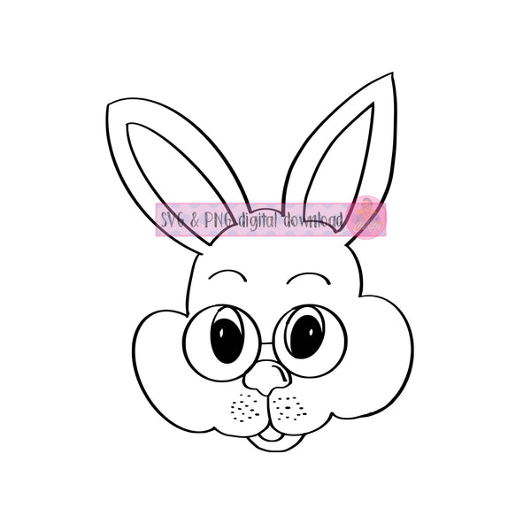 Boy Easter Bunny/Spring SVG, PNG, Sublimation, digital download, cricut, silhouette, print and cut, waterslide, vector art - hand drawn- week 31 freebie