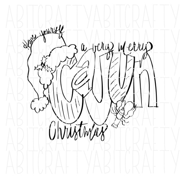 Merry Cajun Christmas Cuttable/South/Southern Christmas/Louisiana/Caju merry-cajun-christmas-cuttable-south-southern-christmas-louisiana-caju