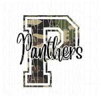 Panthers Sublimation/Camo PNG/Sublimation Digital Download, Print then Cut, DTG, Back to School, Teacher Design