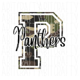 Panthers Sublimation/Camo PNG/Sublimation Digital Download, Print then Cut, DTG, Back to School, Teacher Design