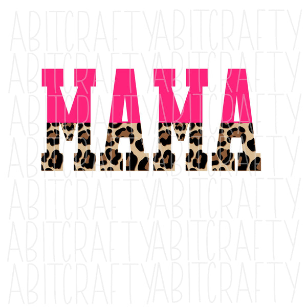 Leopard MAMA SVG, PNG, sublimation, digital download, vector art, cricut, silhouette
