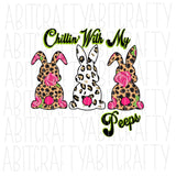 Leopard Bunnies PNG, sublimation, digital download