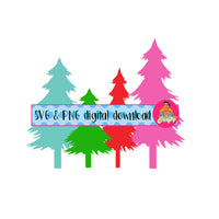 Christmas Trees/Trio of Trees/Patterned Trees png, svg, dtg, print then cut, sublimation, digital download