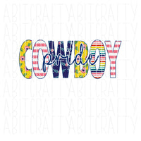 Cowboy Pride/School Masco/Back to School/Teacher Design/Para PNG/Sublimation, Digital Download - hand drawn
