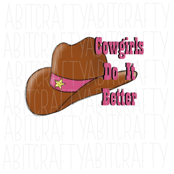 Cowgirl/Rodeo PNG, sublimation, digital download, hand drawn