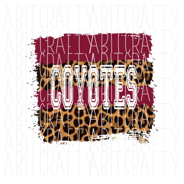 Coyotes Splatter png/sublimation/digital download