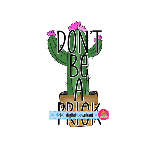 Funny Cactus png, sublimation, digital download, print then cut - hand drawn