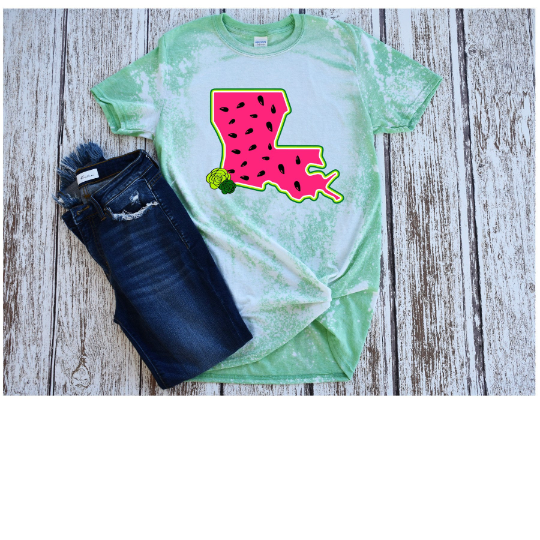 Louisiana Watermelon/Summer/ PNG/SVG/print and cut/ sublimation, digital download, vector art - alternate version included!