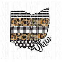 Ohio Pattern State sublimation, digital download, PNG