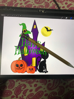 Haunted House/Halloween/Black Cat/Witch Hat/PNG/Sublimation/Digital Download - hand drawn