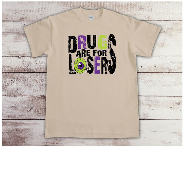Drugs are for Losers/Drug Free/Red Ribbon Week png, digital download, silhouette and cricut file