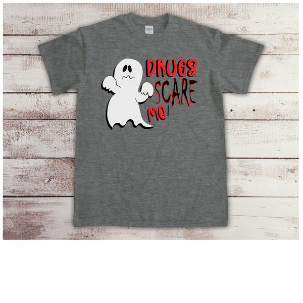 Drugs Scare Me/Boy Ghost/Boo To Drugs/Drug Free Me/Red Ribbon Week svg, png, digital download, silhouette and cricut file