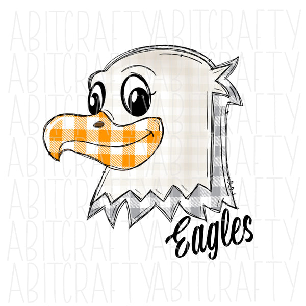 Eagles PNG/Sublimation Digital Download - Hand Drawn