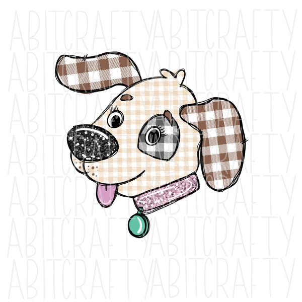 Faux Applique Puppy PNG, sublimation, digital download