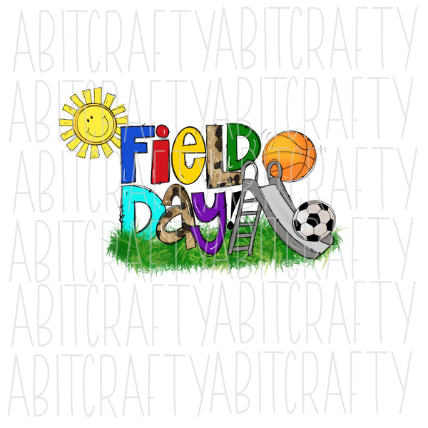 Field Day png, sublimation, digital download - hand drawn