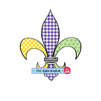 Fleur De Lis/Mardi Gras PNG, sublimation, digital download, print then cut, waterslide - 2 styles