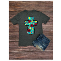 Cross PNG, sublimation, digital download - hand drawn