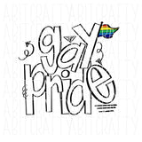 Gay/LGBT/Peace, Love, Pride/Rainbow SVG, PNG, Sublimation, Digital download, vector art, silhouette, cricut, print then cut, dtg