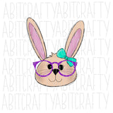 Girl Bunny/Easter PNG, sublimation, digital download - hand drawn