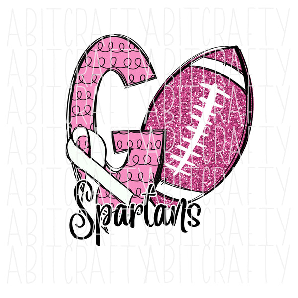 Spartans Cancer Awareness/Breast Cancer Awareness png/sublimation/digital download
