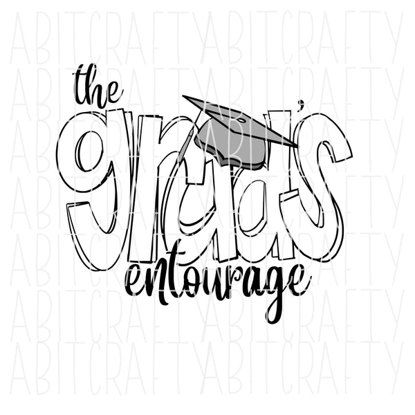 Graduation Crew/Graduate/College/High School svg, png, sublimation, digital download, cricut, silhouette - hand drawn