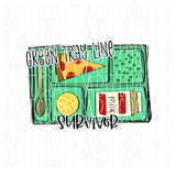 Green Tray/Cafeteria/Lunch/Lunchtime/Free PNG/Sublimation/Digital Download - hand drawn