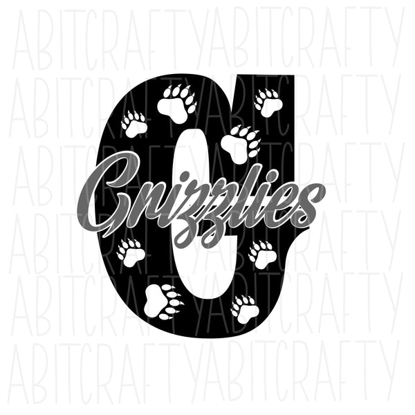 Grizzlie, SVG, PNG/Sublimation Digital Download, cricut, silhouette, print and cut, vector art
