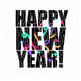 Confetti Happy New Year/New Year Same Mess/Confetti letters svg, png, sublimation, digital download, cricut, silhouette