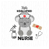 Highly Koalafied Nurse svg, png, sublimation, digital download