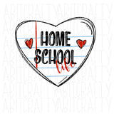 Homeschool Life/Notebook Paper/ Teaching Heart PNG, sublimation, digital download - hand drawn